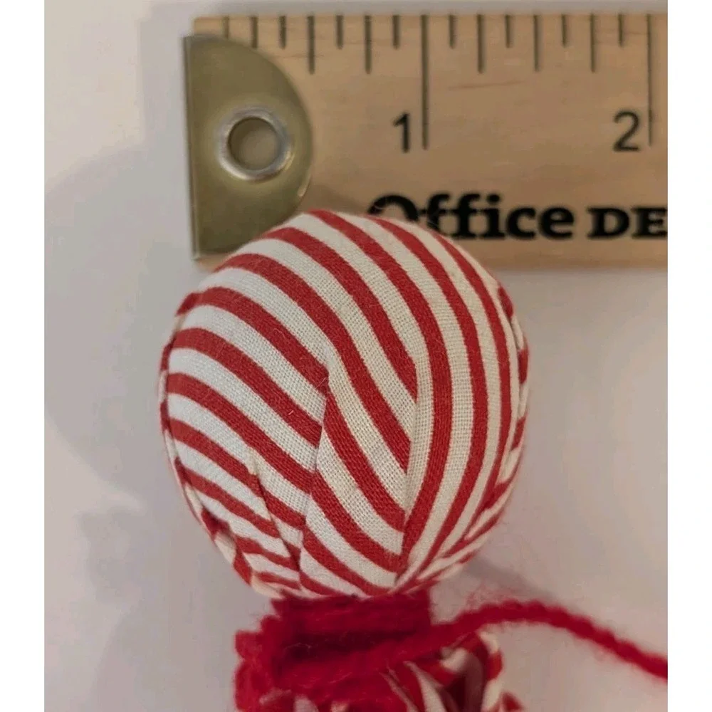 Lot of 3 Vtg Christmas Candy Ornament Decorations Lollipops Peppermint Floral